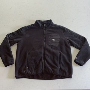 Champion full zip up black fleece (mens 3XL)- good condition with some flaws